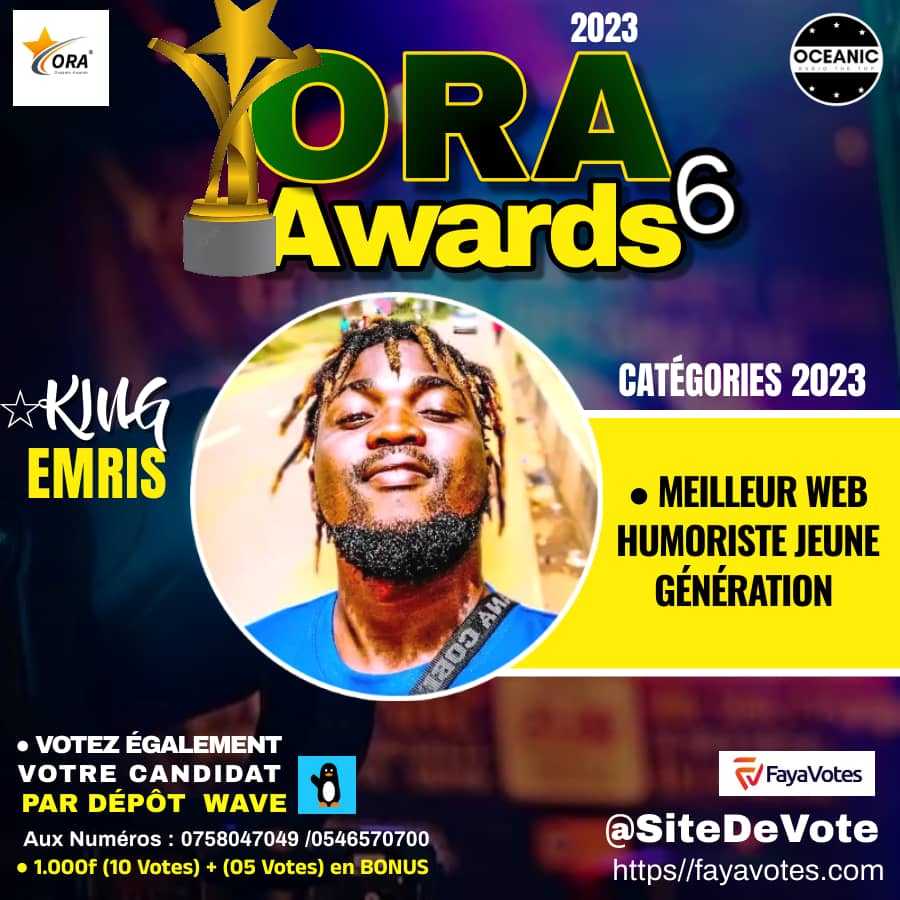 KING EMRIS in WEB HUMORISTE / COMÉDIEN 2023 - FayaVotes